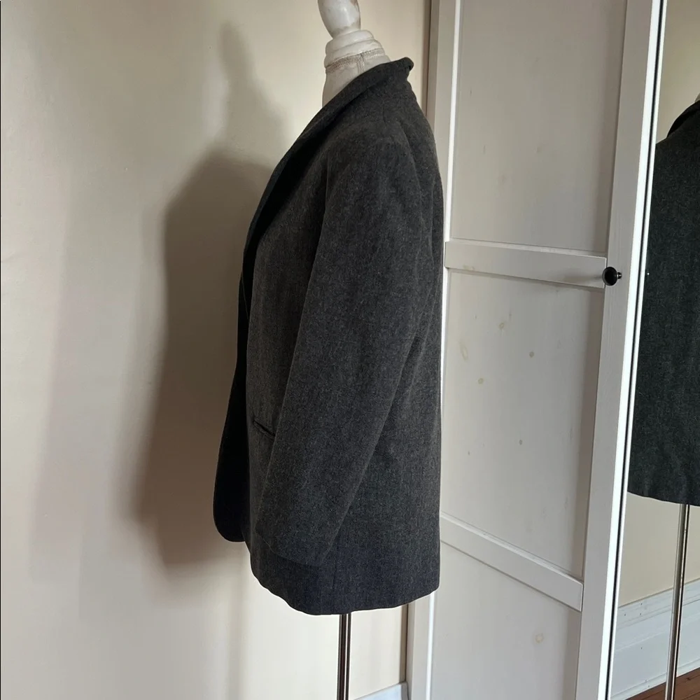 Vintage Block Island Petites by Marina Pappas Oversized Wool-Blend Blazer 4P